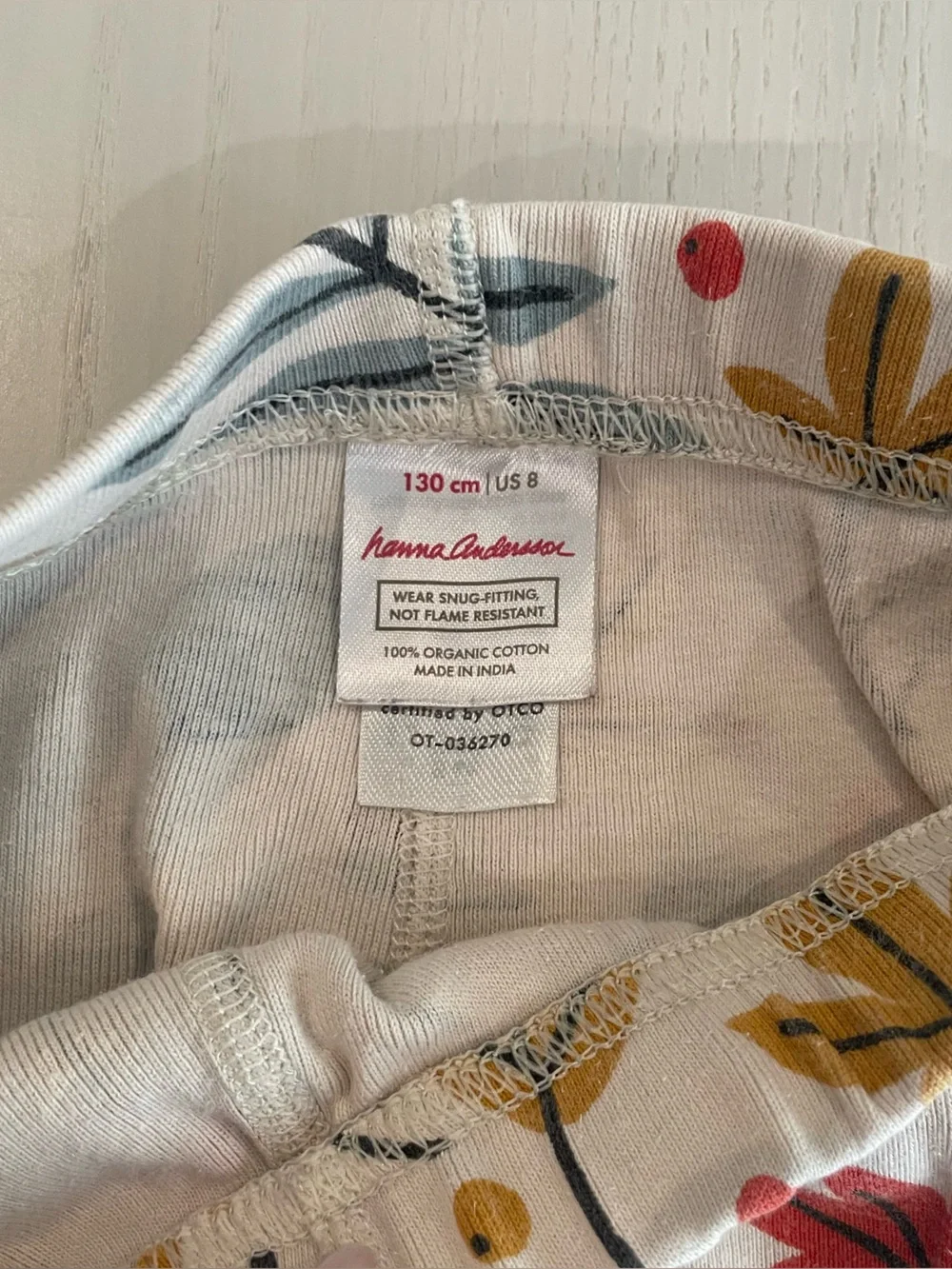 Hanna Andersson HannaJams Long John Pajama Set Fall Folliage - Size 8 130